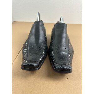 Marco Vicci  Premium Black Leather & Snakeskin Loafers For Men Size 8M